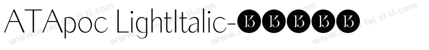 ATApoc LightItalic字体转换